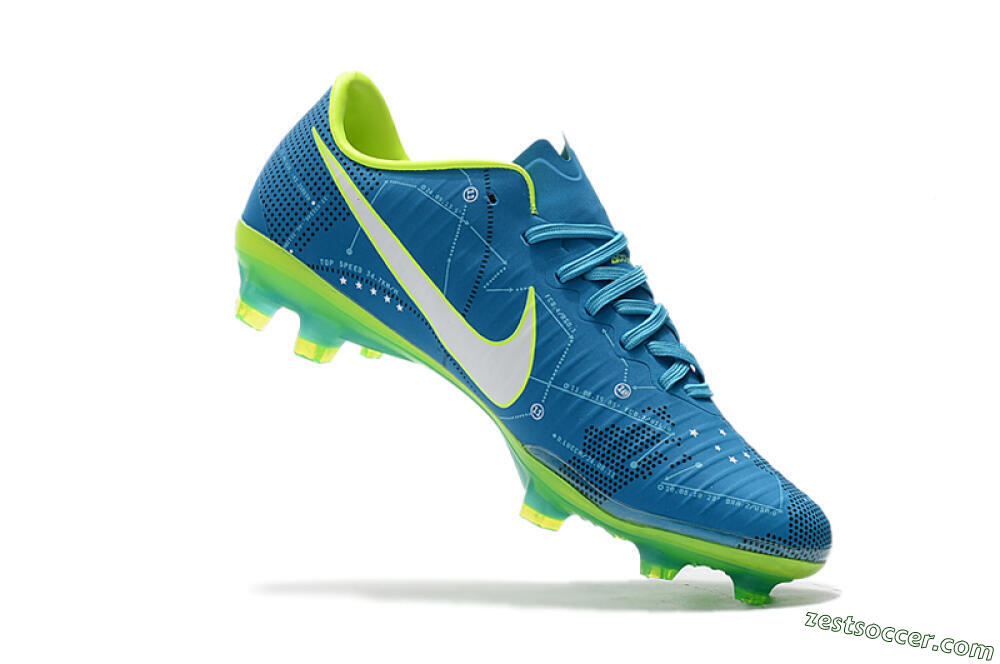 Nike Mercurial Vapor 11 FG Low-Tops Soccer Cleats - Blue/Yellow/White 6