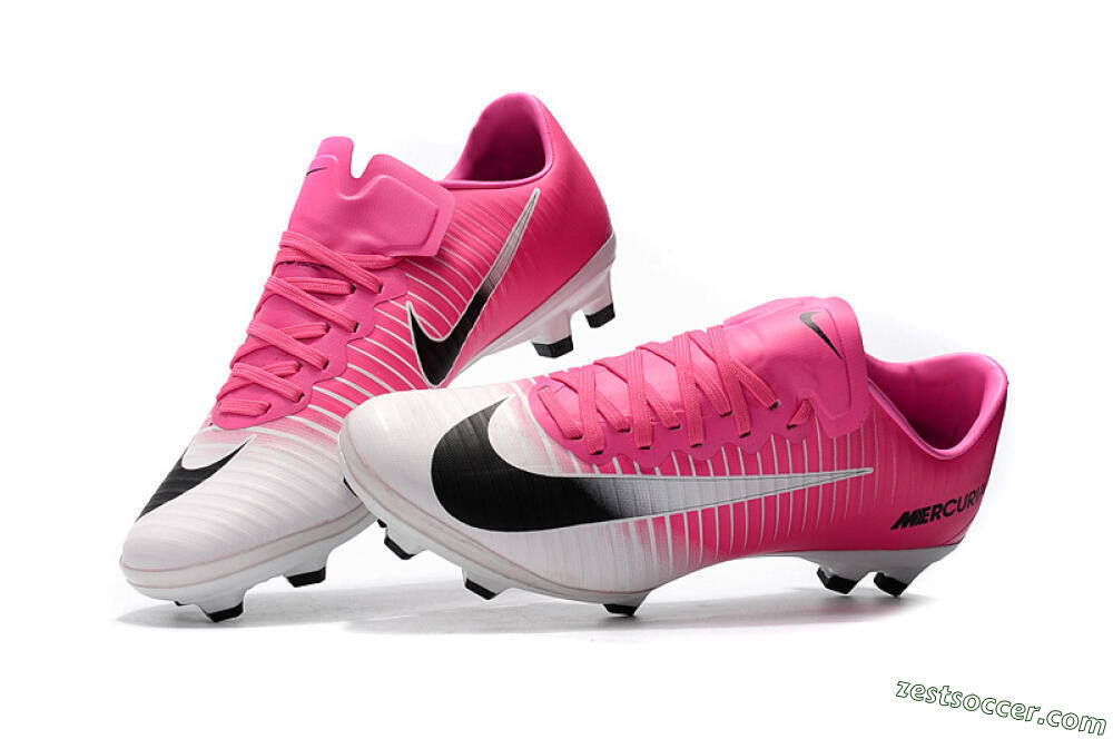 Nike Mercurial Vapor 11 FG Low-Tops Soccer Cleats - Pink/White/Black 4