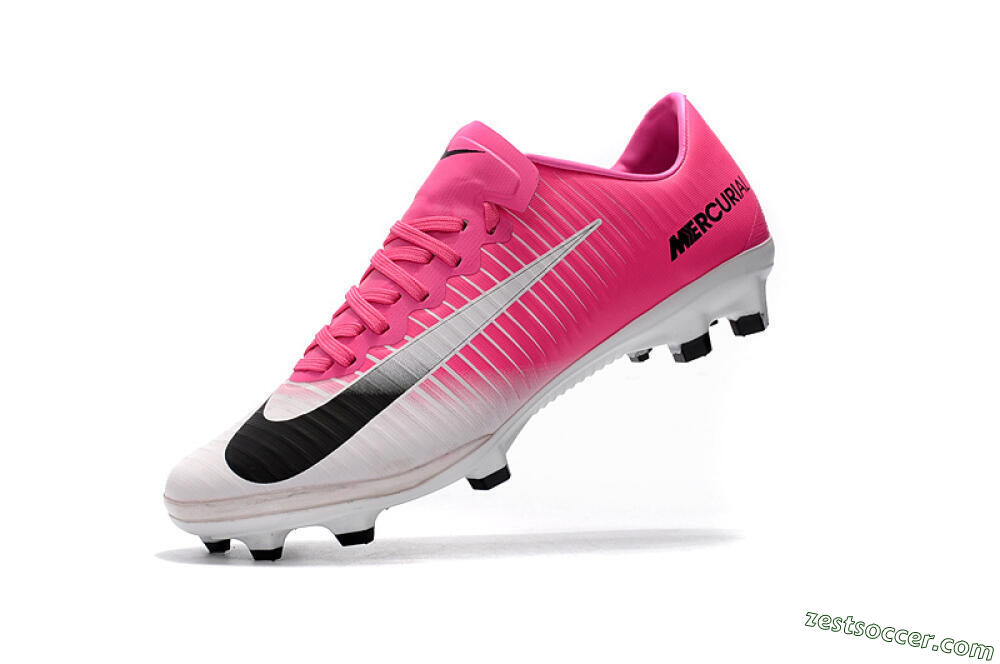 Nike Mercurial Vapor 11 FG Low-Tops Soccer Cleats - Pink/White/Black 5
