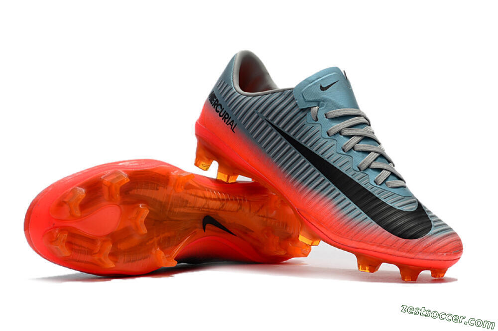 Nike Mercurial Vapor 11 FG Low-Tops Soccer Cleats - Jade/Black/Red 4