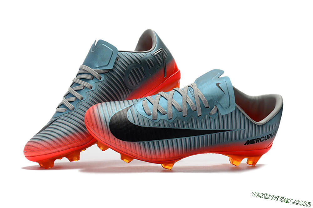Nike Mercurial Vapor 11 FG Low-Tops Soccer Cleats - Jade/Black/Red 6