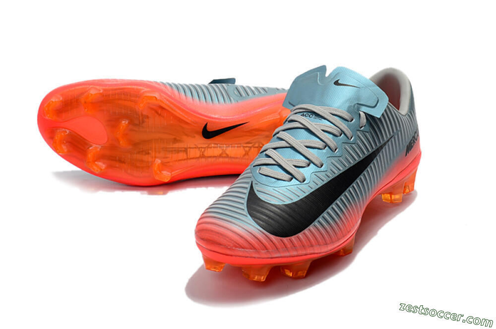 Nike Mercurial Vapor 11 FG Low-Tops Soccer Cleats - Jade/Black/Red 3