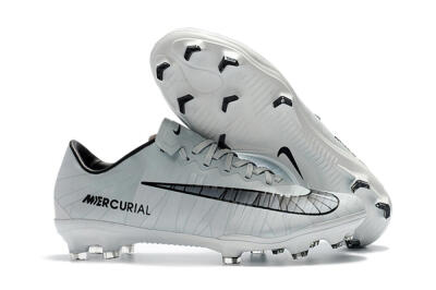 Nike Mercurial Vapor 11 FG Low-Tops Soccer Cleats - White/Black/Blue