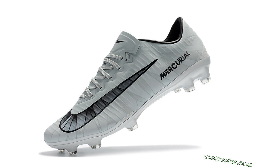 Nike Mercurial Vapor 11 FG Low-Tops Soccer Cleats - White/Black/Blue 7