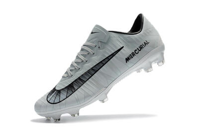 Nike Mercurial Vapor 11 FG Low-Tops Soccer Cleats - White/Black/Blue