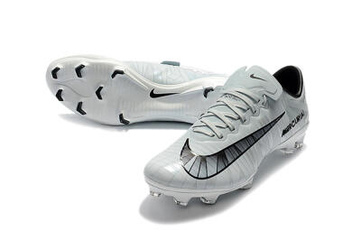 Nike Mercurial Vapor 11 FG Low-Tops Soccer Cleats - White/Black/Blue