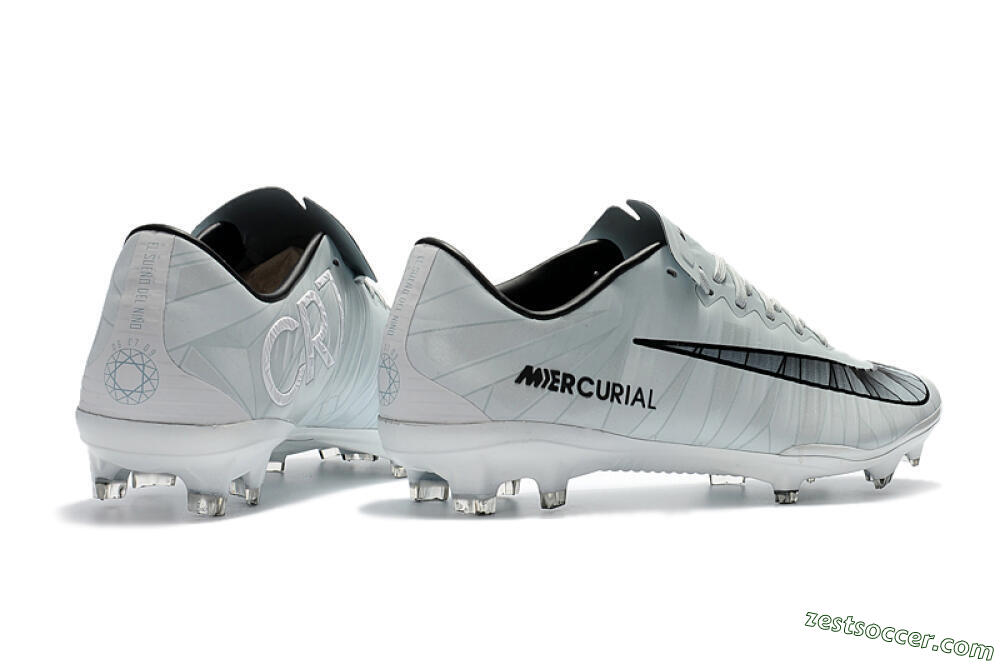 Nike Mercurial Vapor 11 FG Low-Tops Soccer Cleats - White/Black/Blue 9