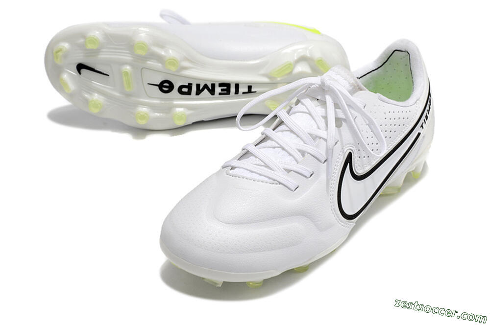 Nike Tiempo Legend 9 Elite FG Low-Tops Soccer Cleats - White/Black 3