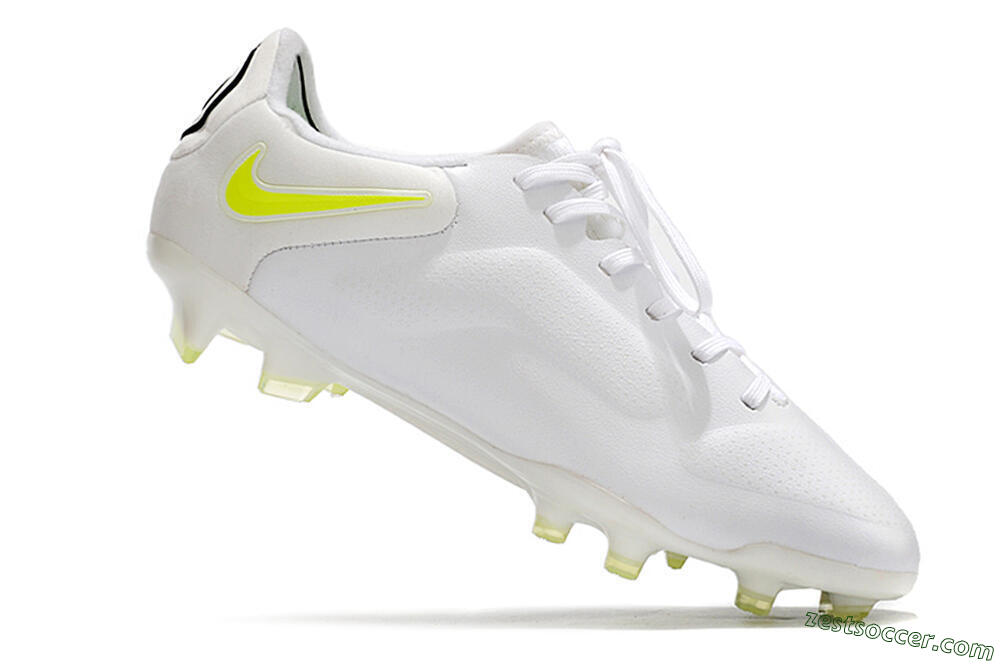 Nike Tiempo Legend 9 Elite FG Low-Tops Soccer Cleats - White/Black 4