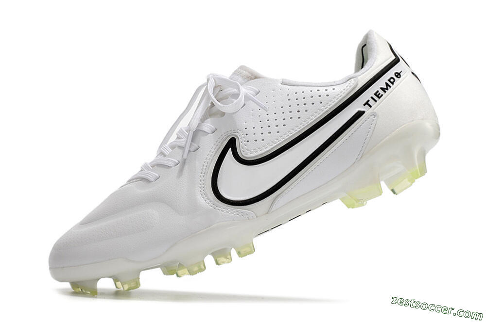 Nike Tiempo Legend 9 Elite FG Low-Tops Soccer Cleats - White/Black 5