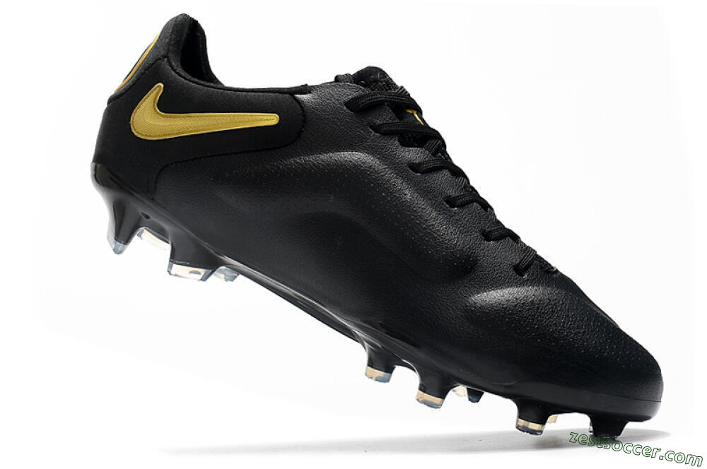Nike Tiempo Legend 9 Elite FG Low-Tops Soccer Cleats - Black/Yellow 4
