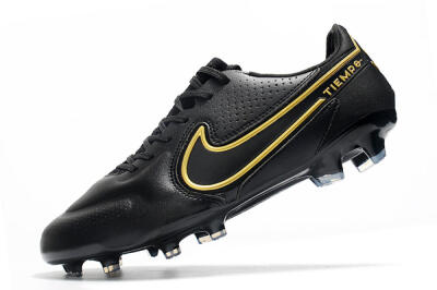 Nike Tiempo Legend 9 Elite FG Low-Tops Soccer Cleats - Black/Yellow