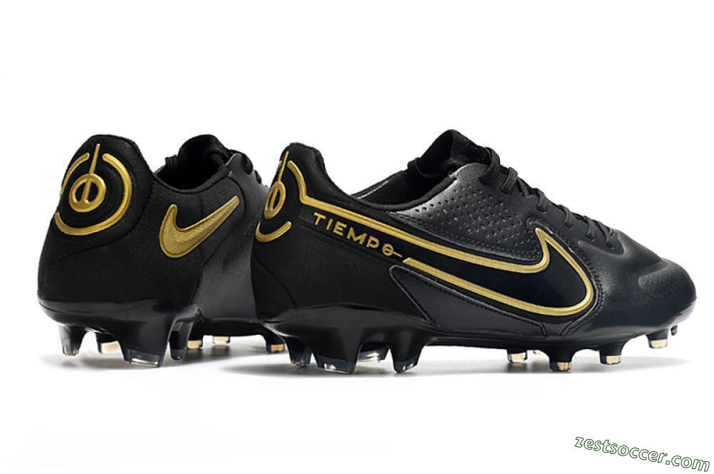 Nike Tiempo Legend 9 Elite FG Low-Tops Soccer Cleats - Black/Yellow 6