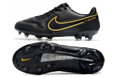 Nike Tiempo Legend 9 Elite FG Low-Tops Soccer Cleats - Black/Yellow