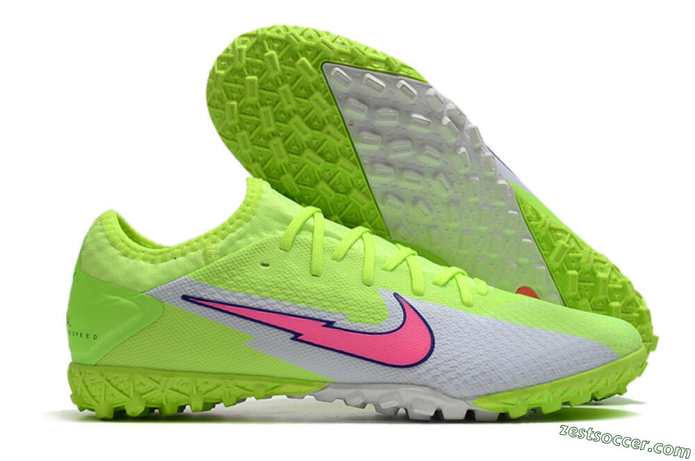 Nike Mercurial Vapor 13 Pro TF Low-Tops Soccer Shoes - Yellow/White/Pink 0