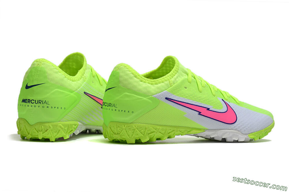Nike Mercurial Vapor 13 Pro TF Low-Tops Soccer Shoes - Yellow/White/Pink 6