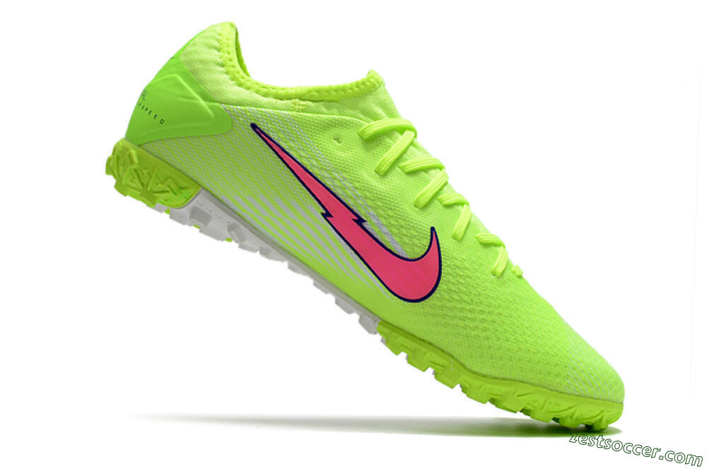 Nike Mercurial Vapor 13 Pro TF Low-Tops Soccer Shoes - Yellow/White/Pink 4