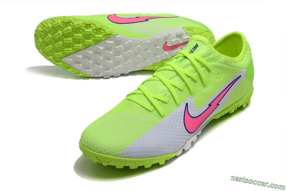 Nike Mercurial Vapor 13 Pro TF Low-Tops Soccer Shoes - Yellow/White/Pink 3