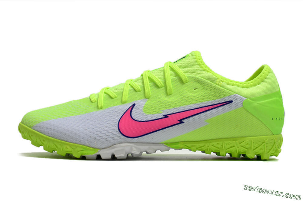 Nike Mercurial Vapor 13 Pro TF Low-Tops Soccer Shoes - Yellow/White/Pink 2