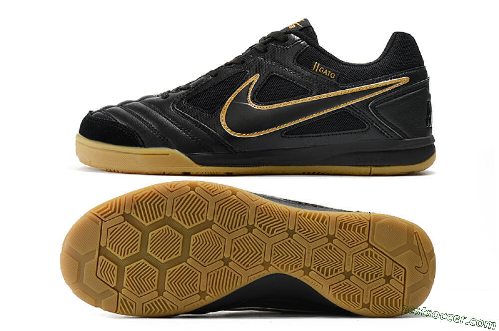 Supreme x Nike SB Gato IC Low-Tops Soccer Shoes - Black/Brown 1