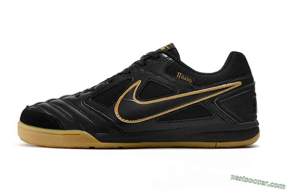 Supreme x Nike SB Gato IC Low-Tops Soccer Shoes - Black/Brown 2