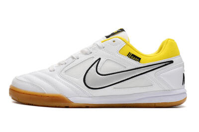 Supreme x Nike SB Gato IC Low-Tops Soccer Shoes - White/Silver/Yellow