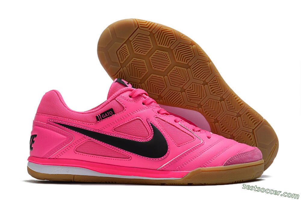 Supreme x Nike SB Gato IC Low-Tops Soccer Shoes - Pink/Black/White 0