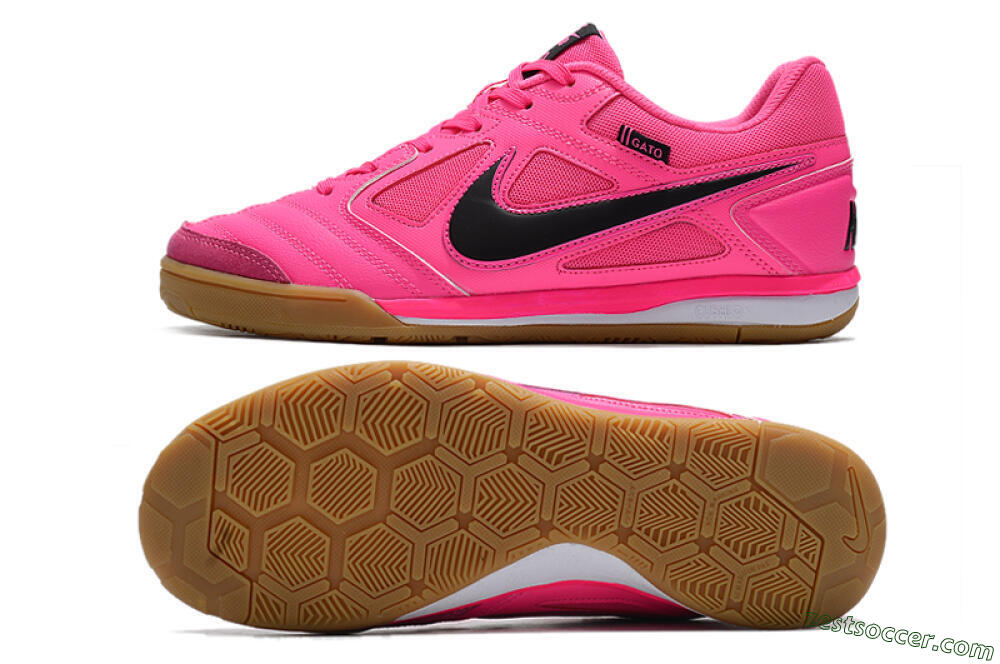 Supreme x Nike SB Gato IC Low-Tops Soccer Shoes - Pink/Black/White 1