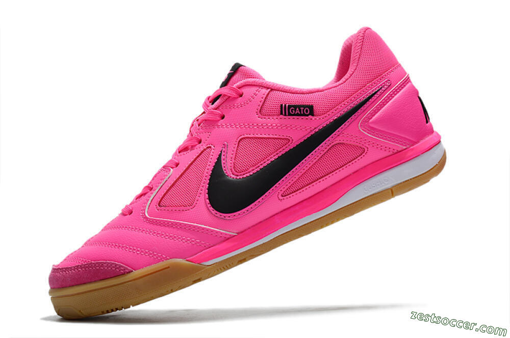 Supreme x Nike SB Gato IC Low-Tops Soccer Shoes - Pink/Black/White 5