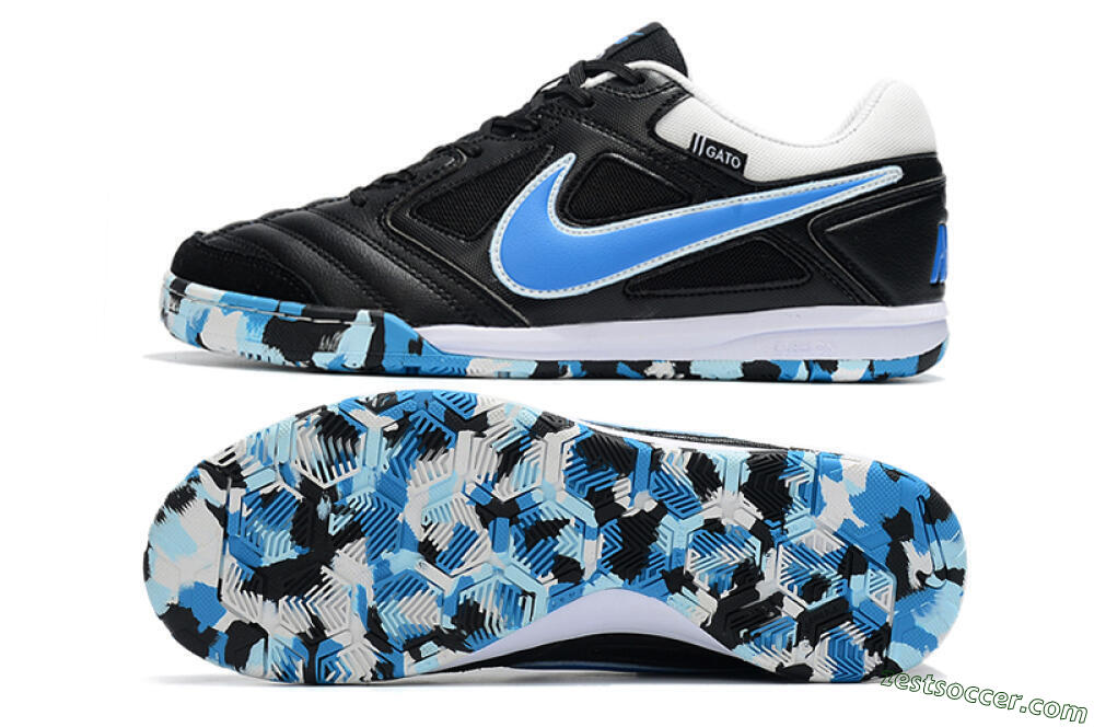 Supreme x Nike SB Gato IC Low-Tops Soccer Shoes - Black/Blue/White 1