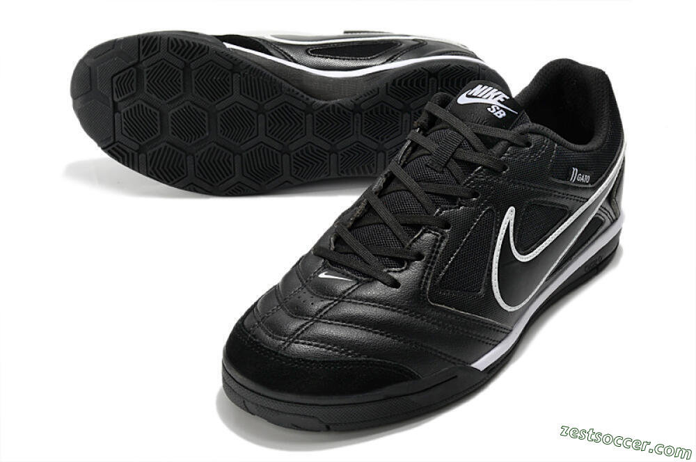 Supreme x Nike SB Gato IC Low-Tops Soccer Shoes - Black/White 3