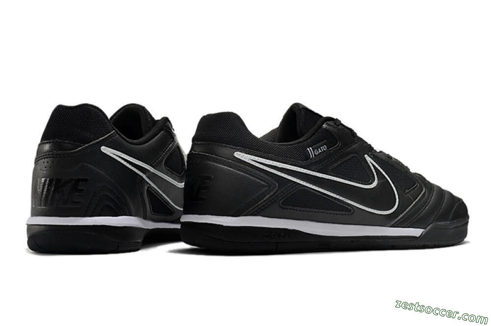 Supreme x Nike SB Gato IC Low-Tops Soccer Shoes - Black/White 6