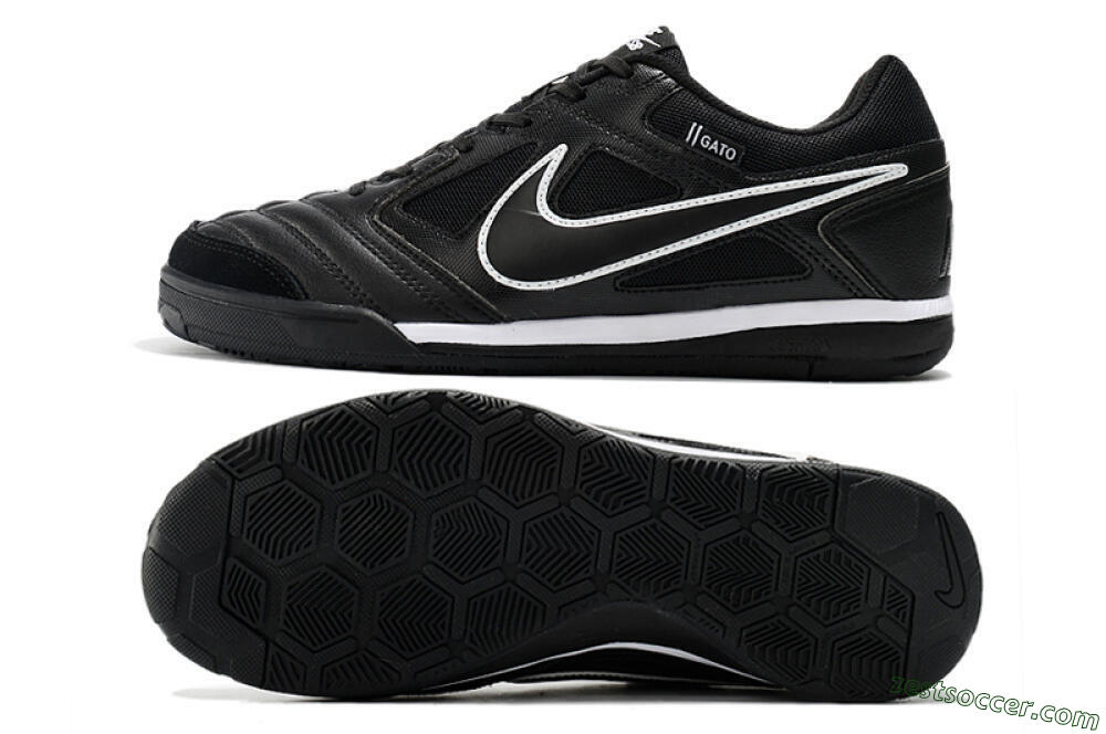 Supreme x Nike SB Gato IC Low-Tops Soccer Shoes - Black/White 1