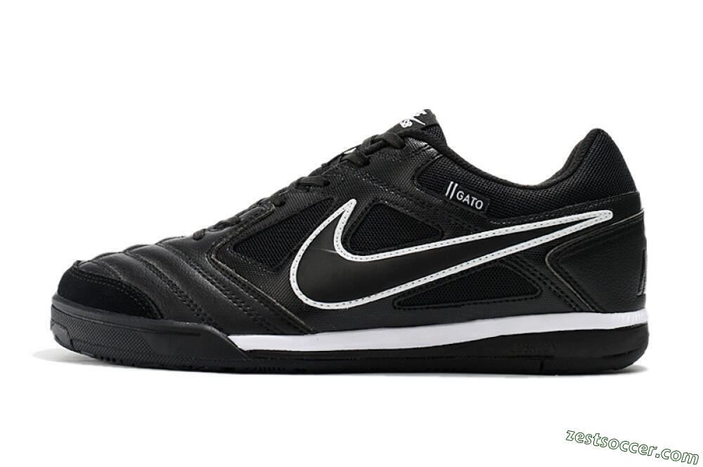 Supreme x Nike SB Gato IC Low-Tops Soccer Shoes - Black/White 2