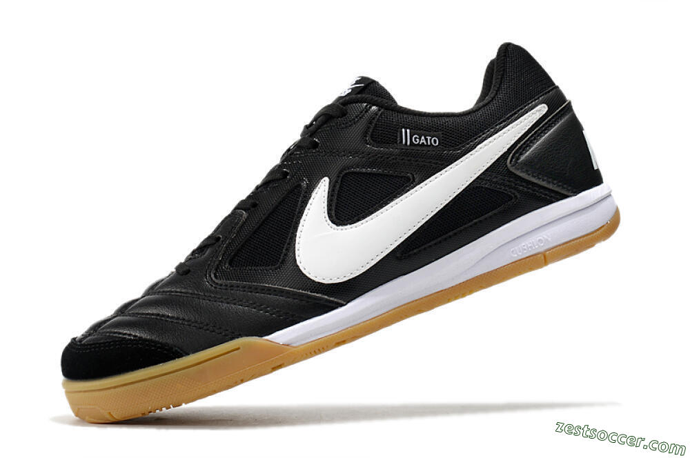 Supreme x Nike SB Gato IC Low-Tops Soccer Shoes - Black/White/Brown 5