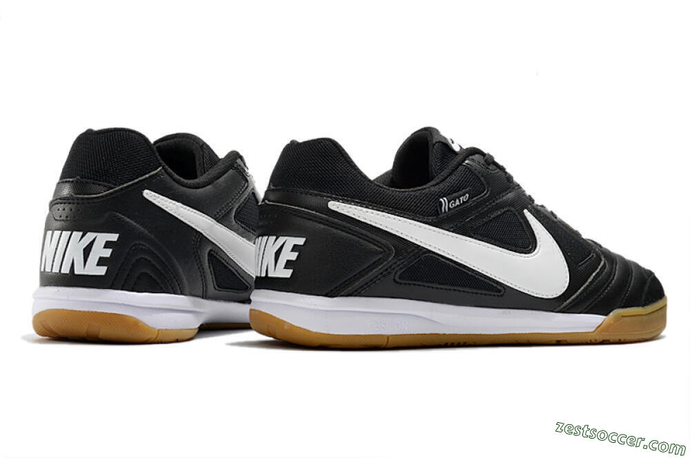 Supreme x Nike SB Gato IC Low-Tops Soccer Shoes - Black/White/Brown 6
