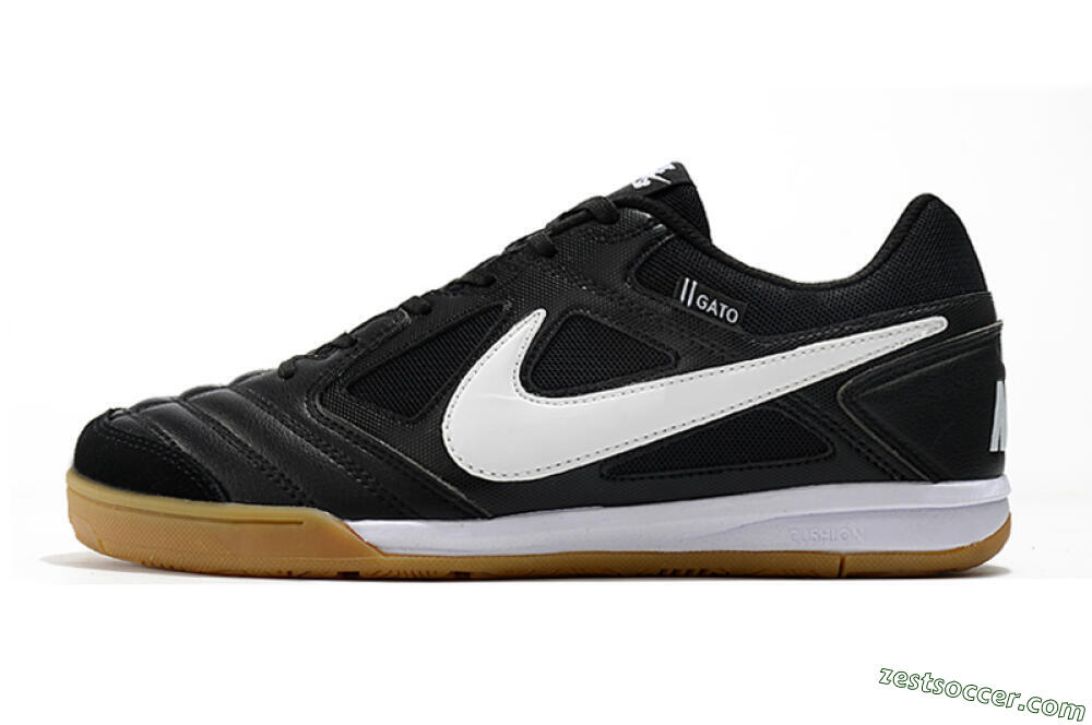 Supreme x Nike SB Gato IC Low-Tops Soccer Shoes - Black/White/Brown 2