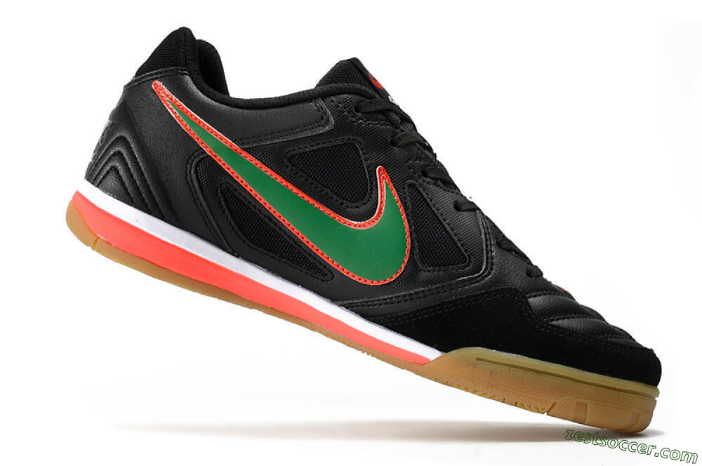 Supreme x Nike SB Gato IC Low-Tops Soccer Shoes - Black/Red/Green 4