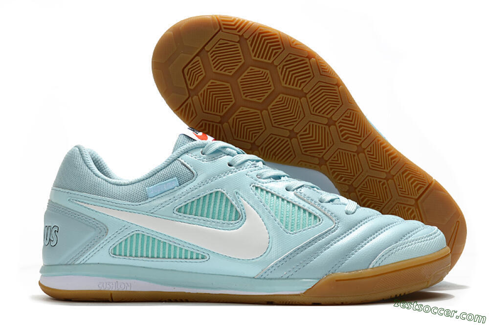 Supreme x Nike SB Gato IC Low-Tops Soccer Shoes - Jade/White/Brown 0