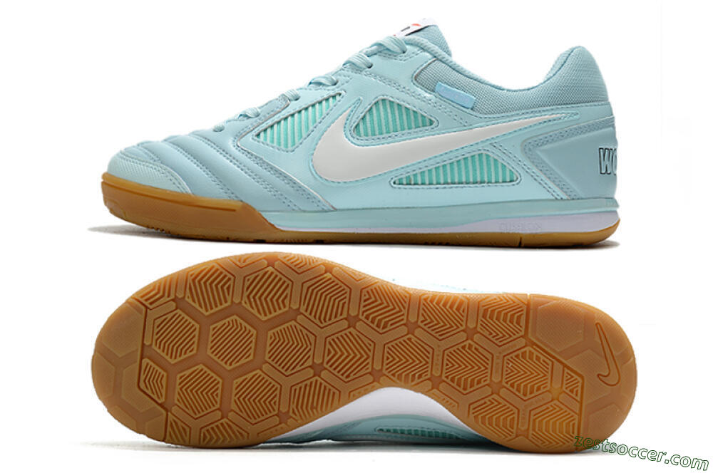 Supreme x Nike SB Gato IC Low-Tops Soccer Shoes - Jade/White/Brown 1