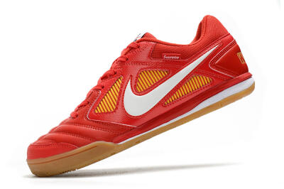 Supreme x Nike SB Gato IC Low-Tops Soccer Shoes - Red/White/Yellow
