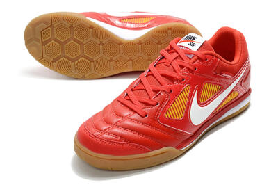 Supreme x Nike SB Gato IC Low-Tops Soccer Shoes - Red/White/Yellow