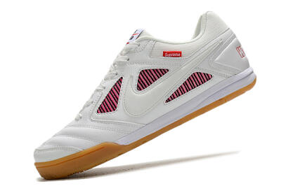 Supreme x Nike SB Gato IC Low-Tops Soccer Shoes - White/Red/Brown