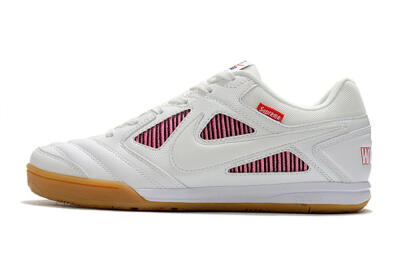 Supreme x Nike SB Gato IC Low-Tops Soccer Shoes - White/Red/Brown
