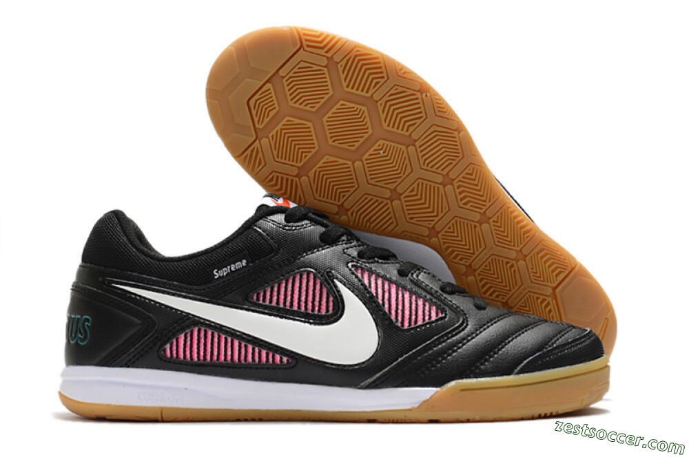 Supreme x Nike SB Gato IC Low-Tops Soccer Shoes - Black/White/Red 0