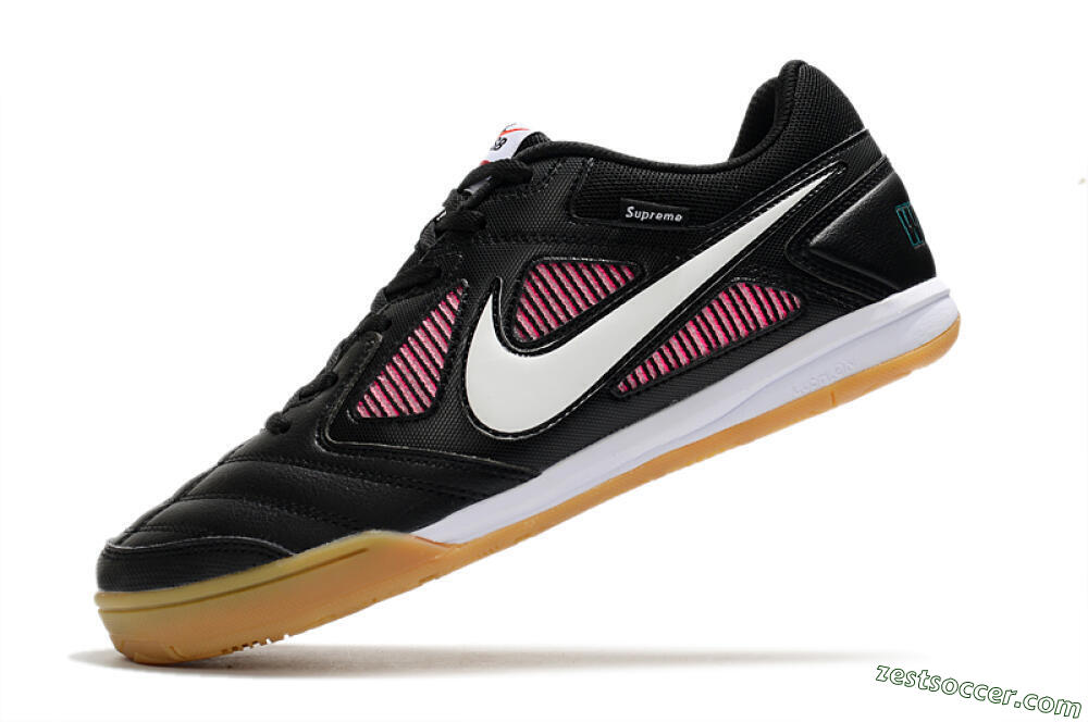 Supreme x Nike SB Gato IC Low-Tops Soccer Shoes - Black/White/Red 5