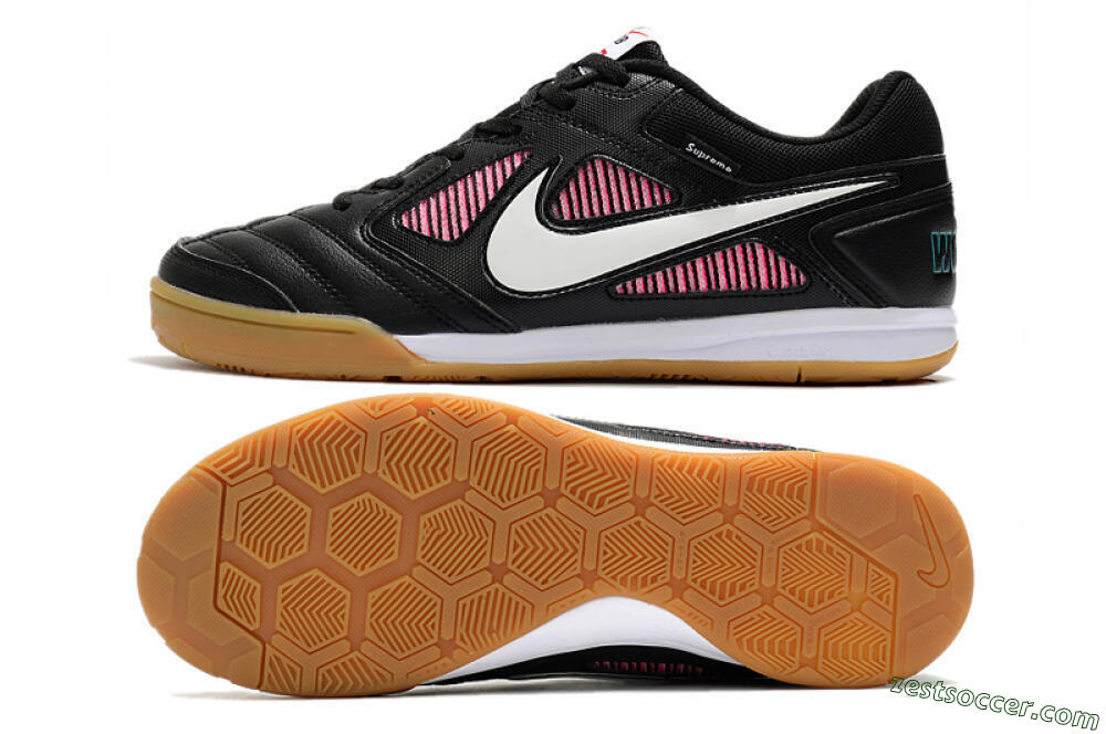 Supreme x Nike SB Gato IC Low-Tops Soccer Shoes - Black/White/Red 1