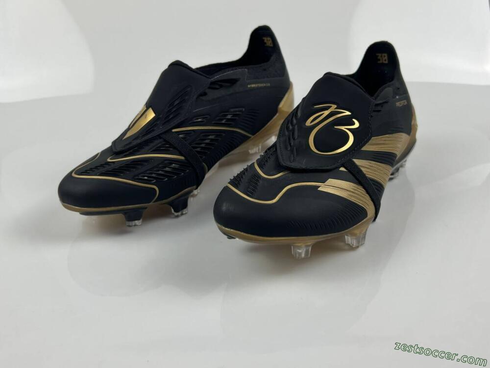 Adidas Predator Elite Tongue FG Low-Tops Soccer Cleats - Black/Gold