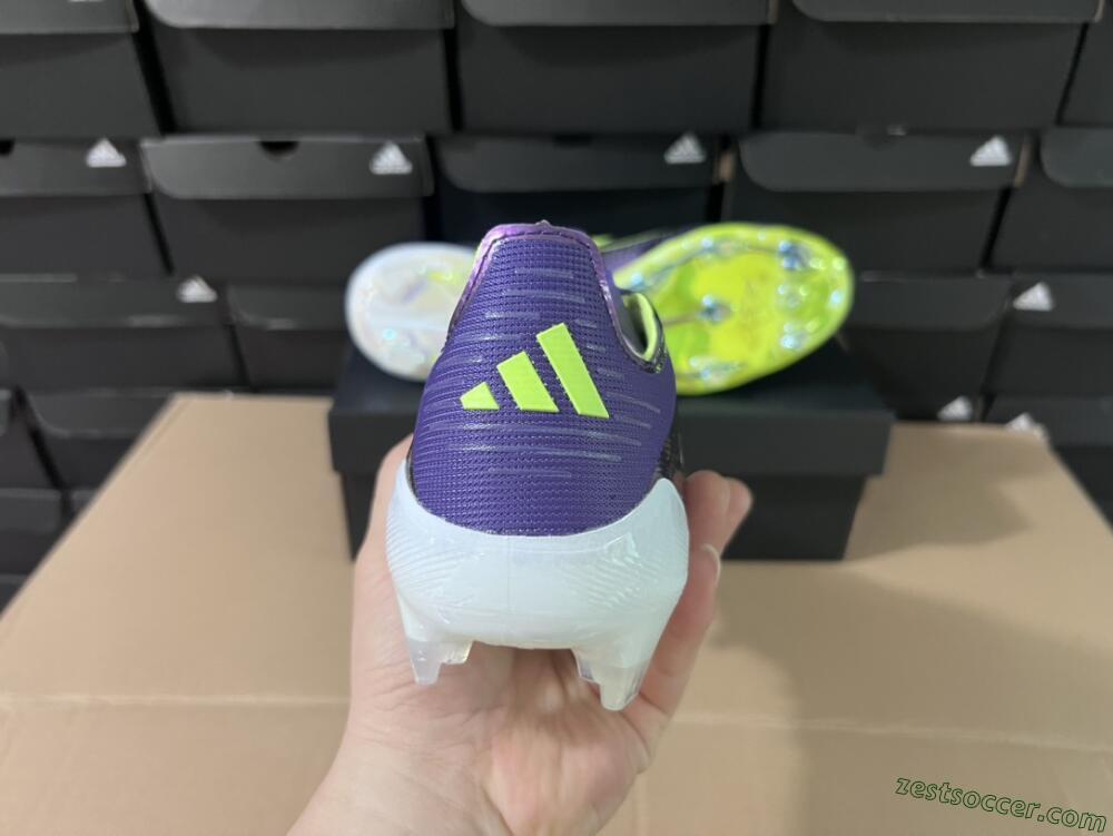 Adidas F50 Adizero FG Low-Tops Soccer Cleats - Purple/Yellow/White