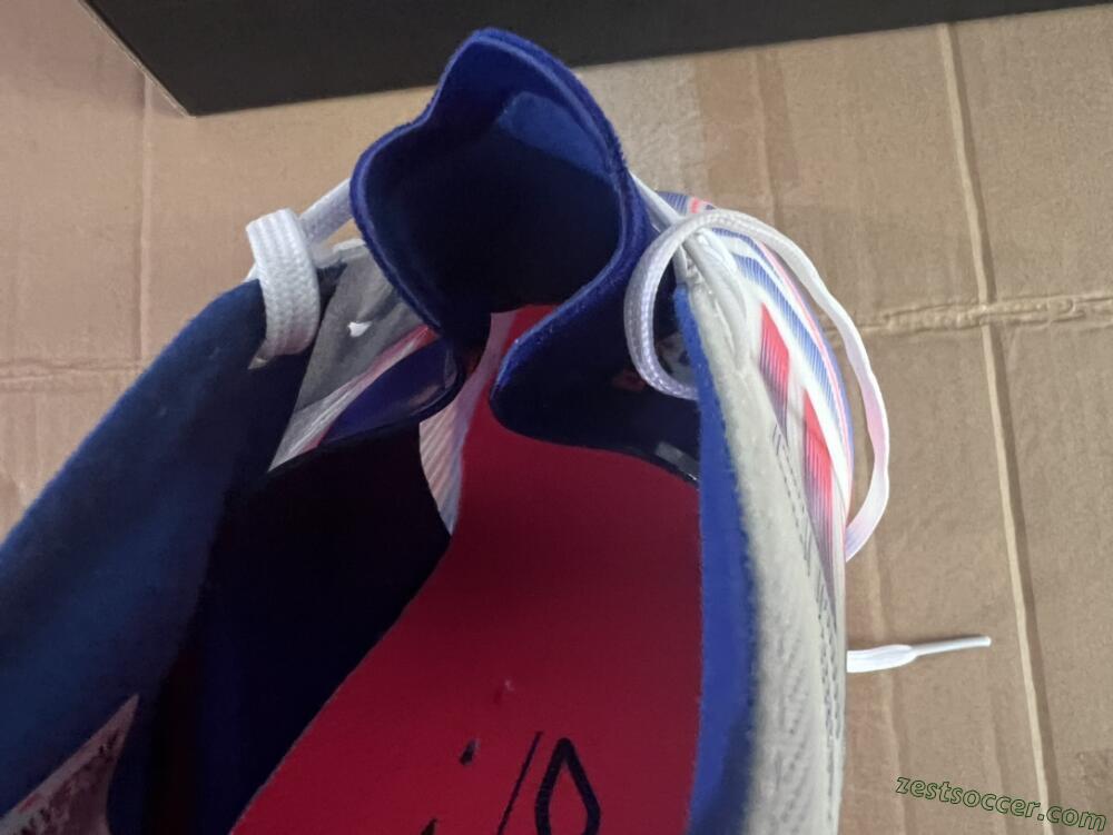 Adidas F50 Adizero FG Low-Tops Soccer Cleats - White/Blue/Pink